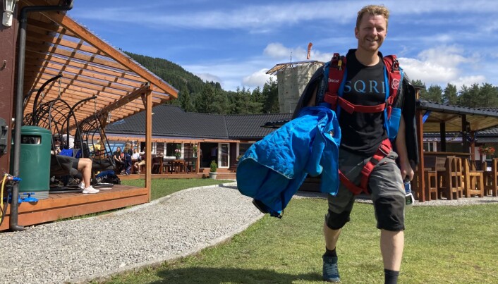 Espen Fadnes ble norsk mester i wingsuit performance, igjen Espen Fadnes ble norsk mester i wingsuit performance, igjen