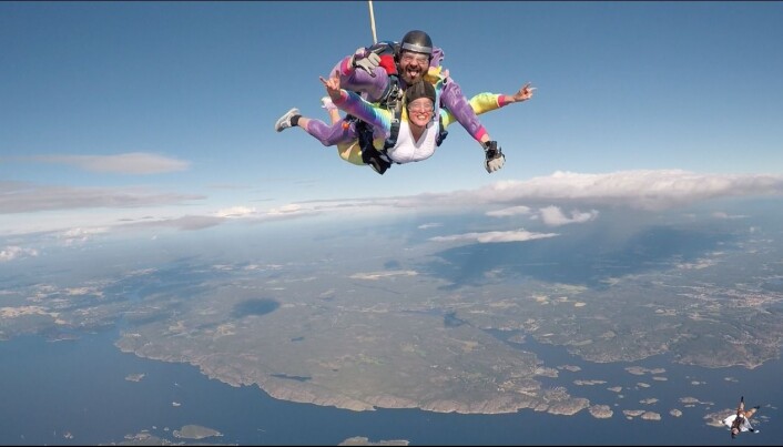 Tandem over Hvaler. TI Harald Kvande, Elev Marlene Sagplass Tandem over Hvaler. TI Harald Kvande, Elev Marlene Sagplass