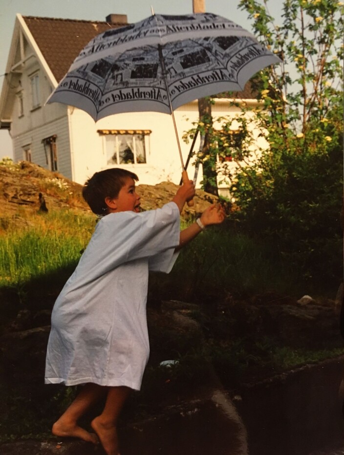 Mitt første hopp, ca 1991 Mitt første hopp, ca 1991
