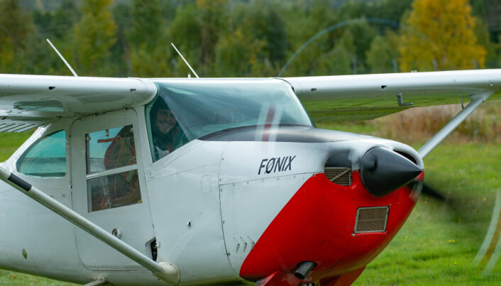 Magnus Joten Bakke i flyet Magnus Joten Bakke i flyet