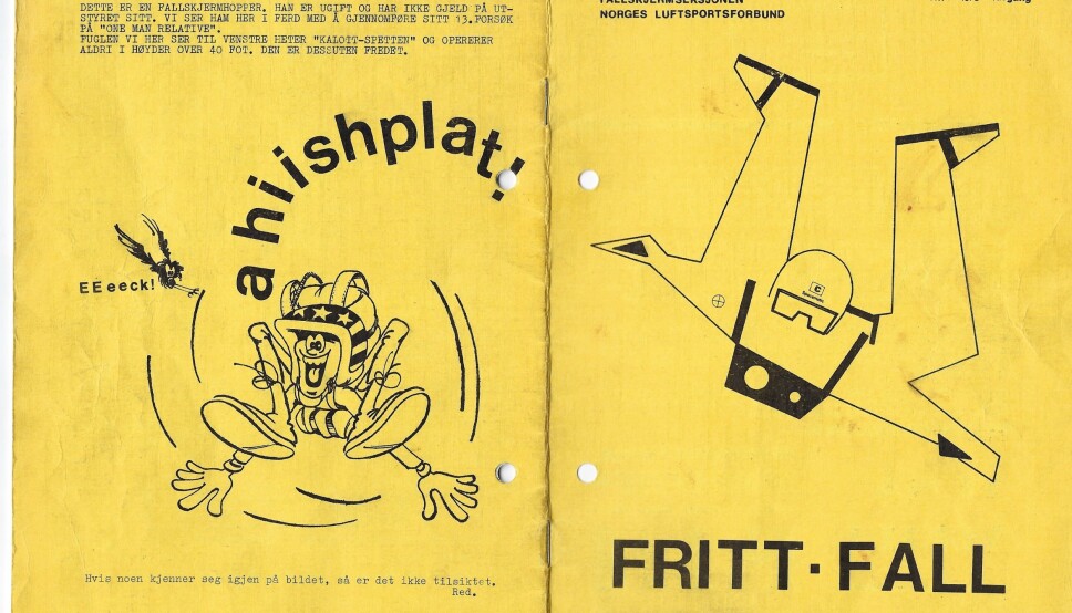 Førsteutgaven av frittfall, fra 1973