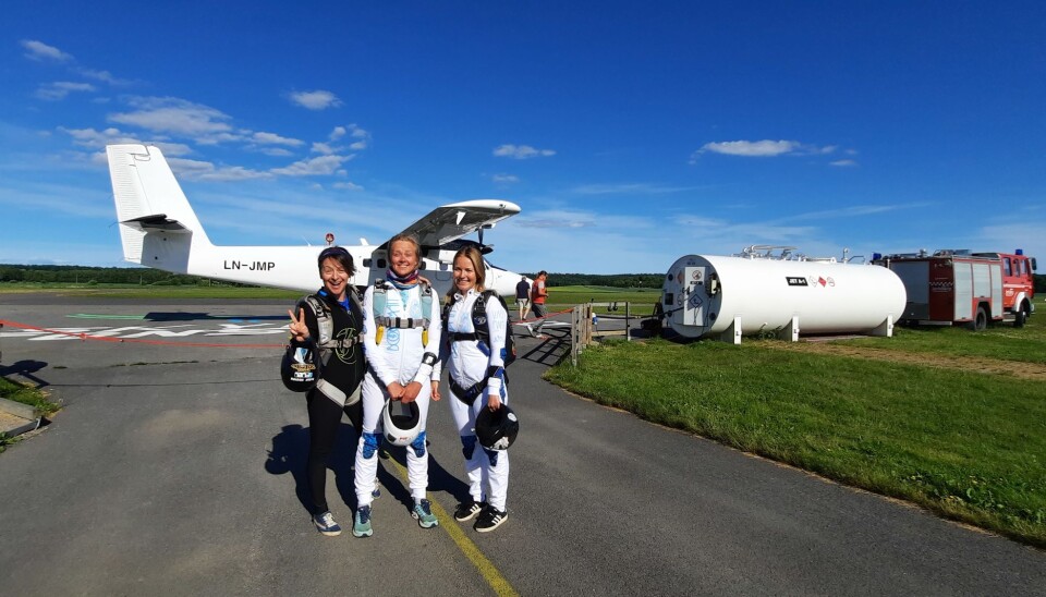 Team Aviatrix, med Anna Moxnes (tv)
