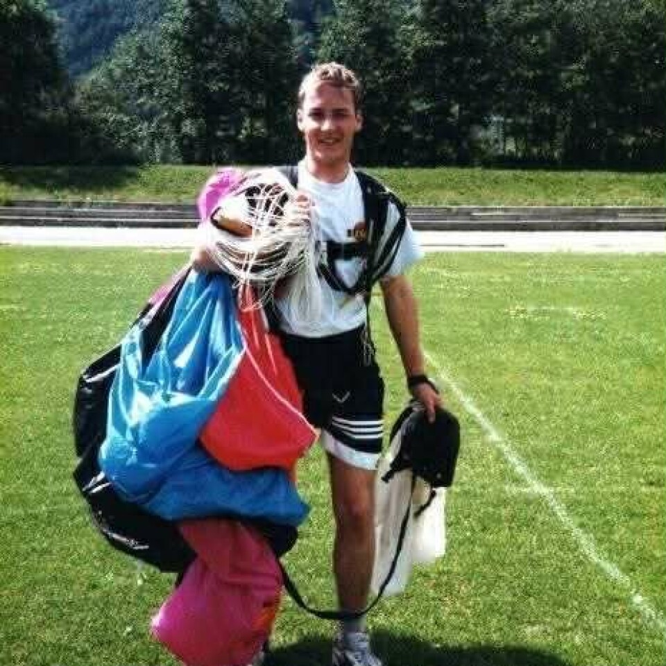Her er Ronny 48 hopp gammel og har landet eget utstyr.